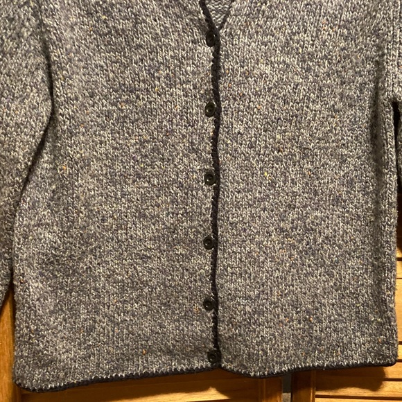 Talbots Grey & Black Wool Knitted Cardigan - Picture 9 of 12